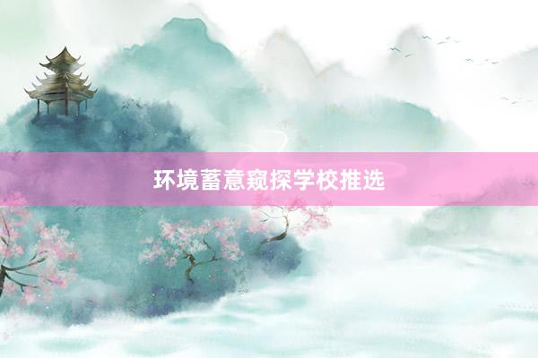 环境蓄意窥探学校推选